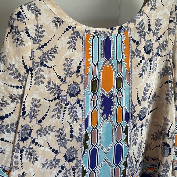 Maeve Anthropologie Sydney Silk Blouse Size 2 Button Down Floral Print Top XS - Picture 13 of 14